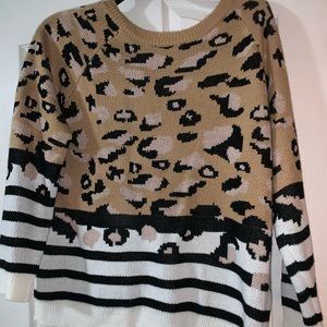 Boutique Animal Print Sweater, only worn once!